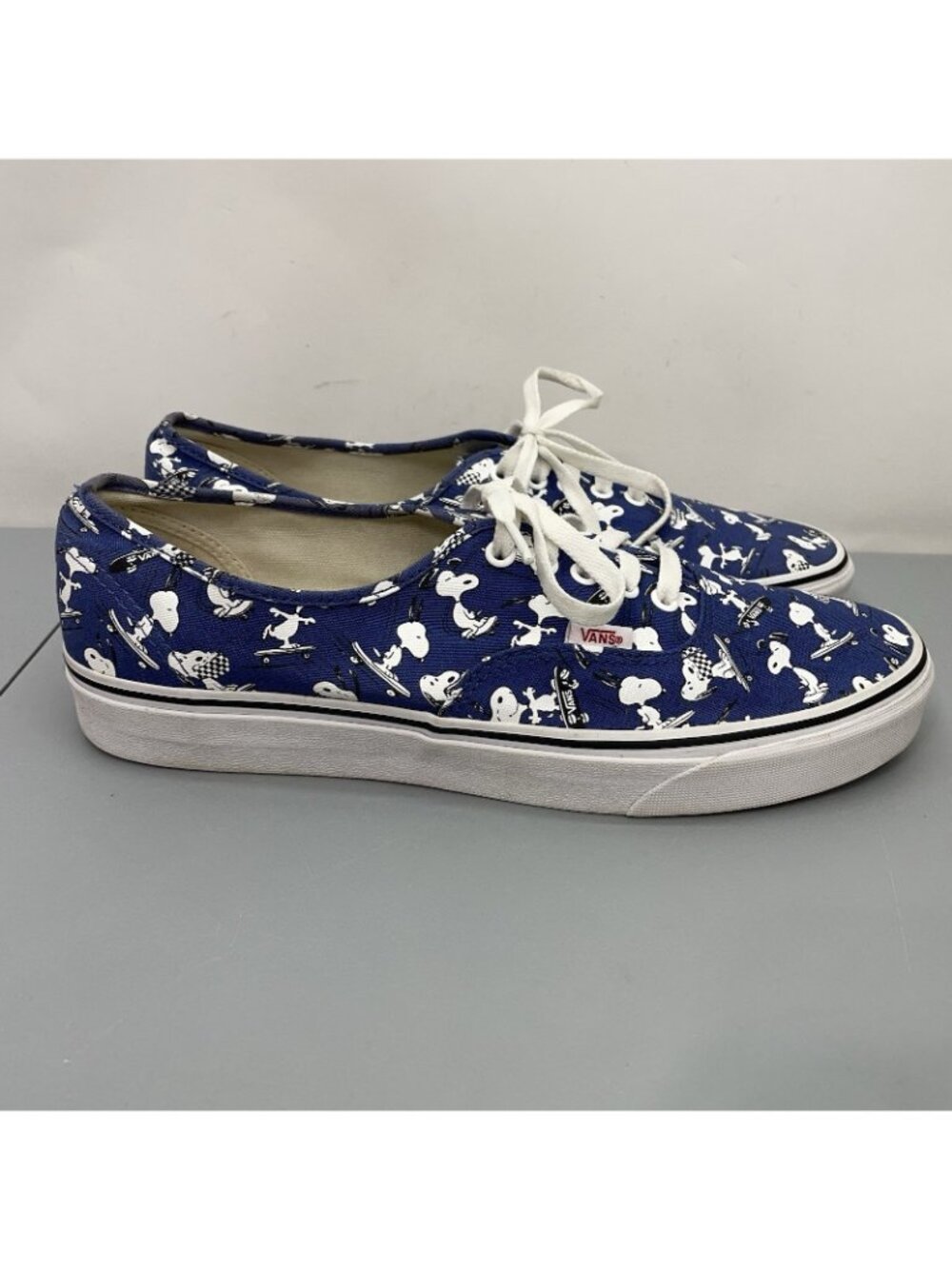 Vans x Peanuts Canvas Sneakers Shoes Snoopy Skateboarding Blue Mens 12 - Picture 2 of 14